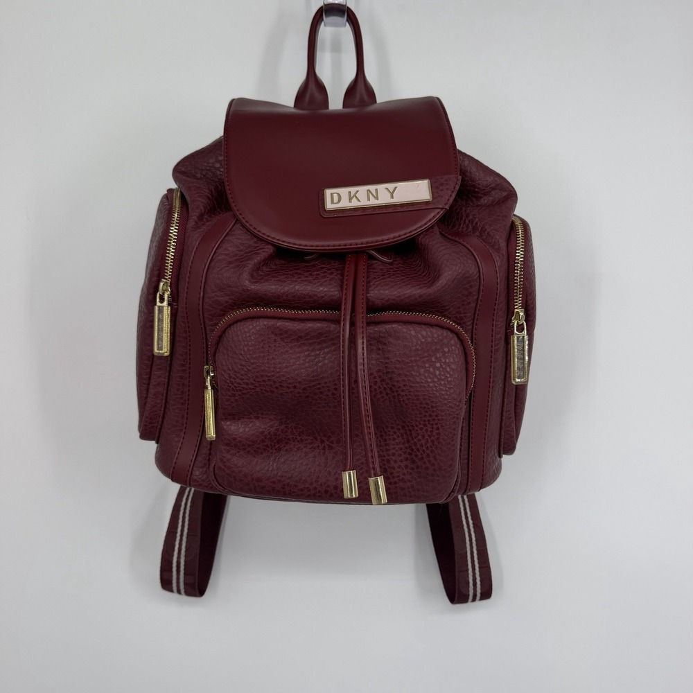 DKNY Rapture Faux Leather Backpack in Wine